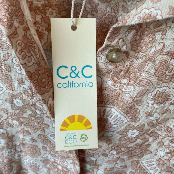 C&C CALIFORNIA C & C California Linen Blend Midi Size Small - Picture 9 of 11